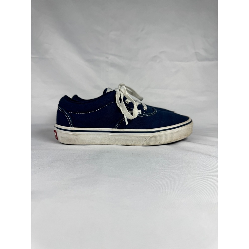 Vans Doheny Kids Size 3 Casual Shoes Navy Blue White Lace Up Skate Sneakers